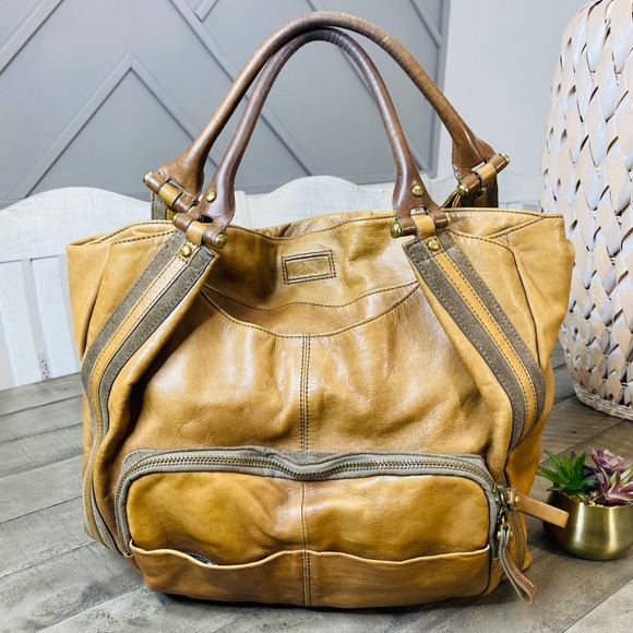 Seven For All Mankind Leather Bag Large  Vintage Y2K Rare item - Picture 1 of 15